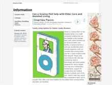 Tablet Screenshot of grannypods.org